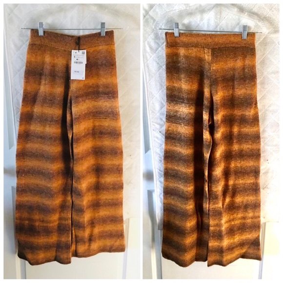 NWT ZARA STRIPED KNIT PANTS - Picture 6 of 9